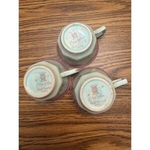 Adams Calyx Ware Hand Painted 2087 Teacups Set of 3 Vintage England‎ Ironstone